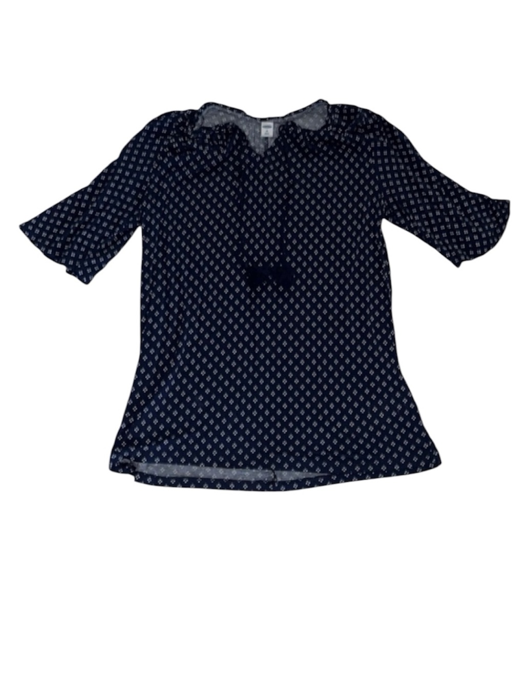 Old Navy Blue Patterned Blouse